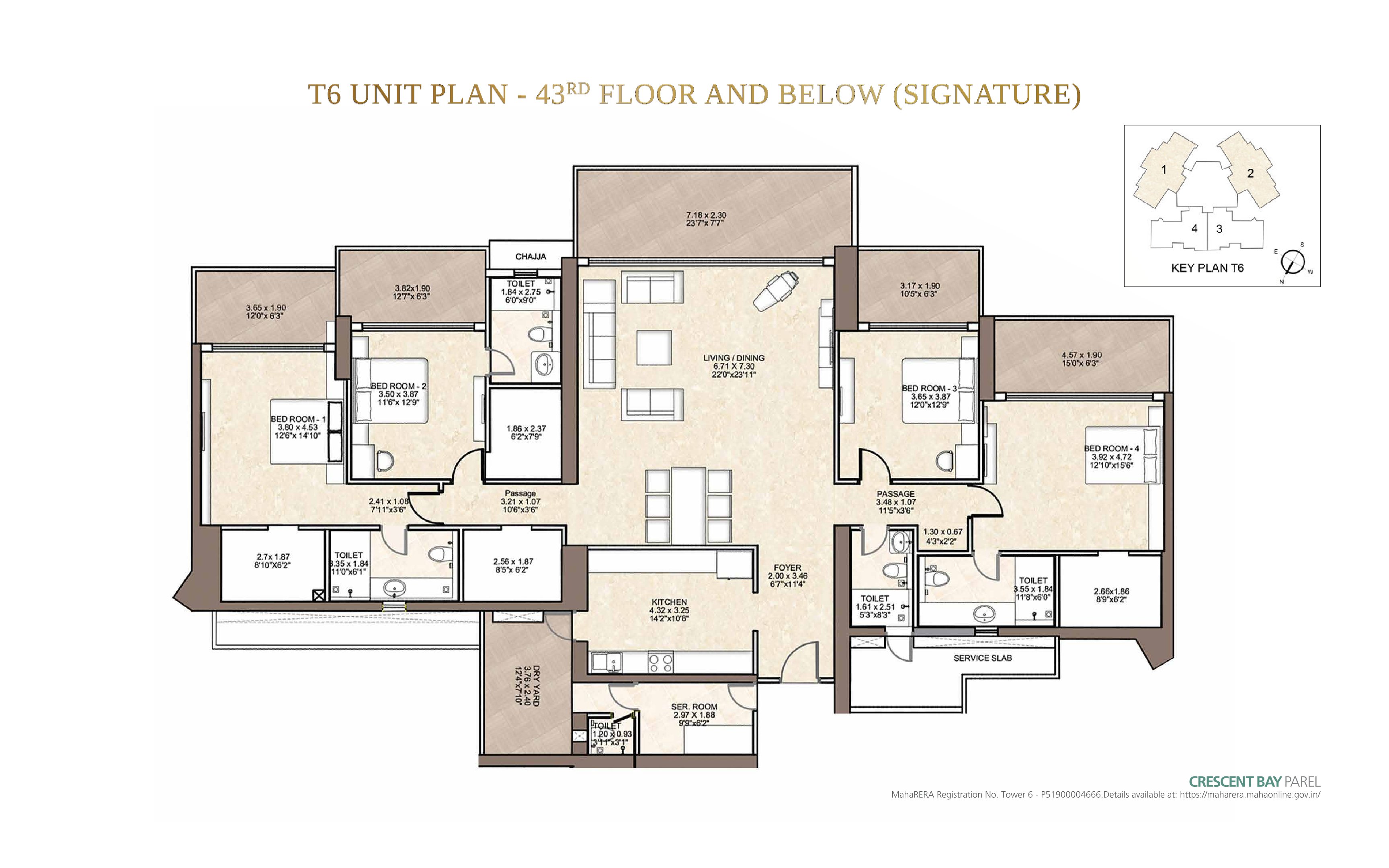 4 BHK Floor Plan 2
